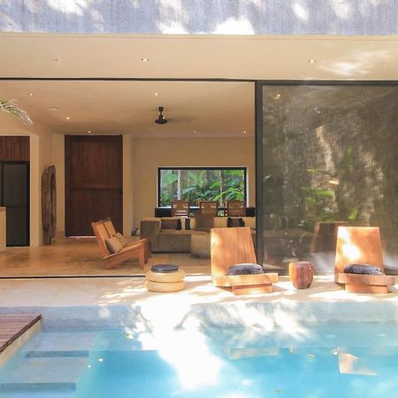 Elegant Boho Style Villa Jungle Views In Rooftop Deck & Outstanding Raw Pool In Holistika トゥルム エクステリア 写真